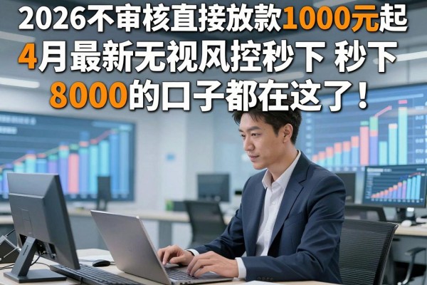 2026不审核直接放款1000元起,4月最新无视风控秒下8000的口子都在这了!