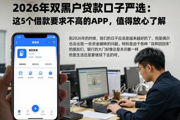 2026年双黑户贷款口子严选：这5个借款要求不高的APP，值得放心了解