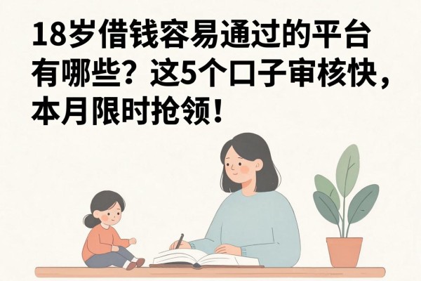 18岁借钱容易通过的平台有哪些？这5个口子审核快，本月限时抢领！
