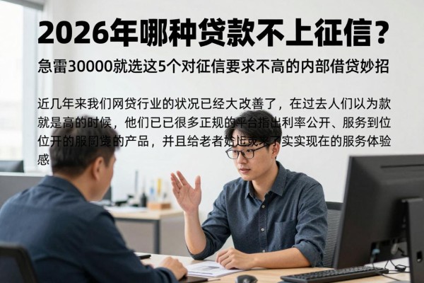 2026年哪种贷款不上征信?急需30000就选这5个对征信要求不高的内部借贷妙招!