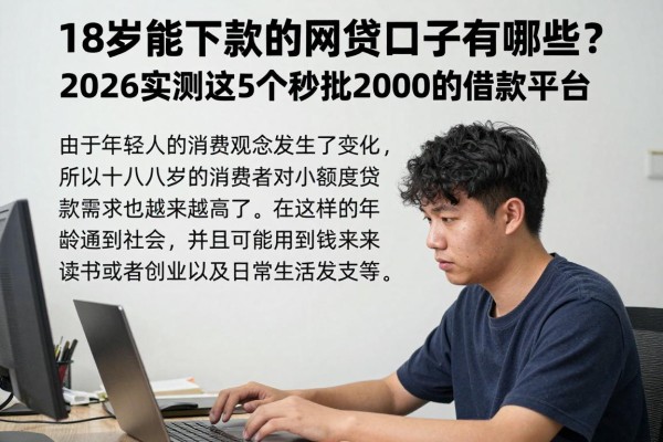18岁能下款的网贷口子有哪些?2026实测这5个秒批2000的借款平台