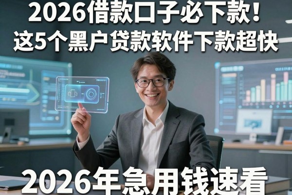 2026借款口子必下款!这5个黑户贷款软件下款超快,2026年急用钱速看