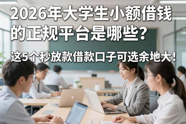 2026年大学生小额借钱的正规平台是哪些?这5个秒放款借款口子可选余地大!