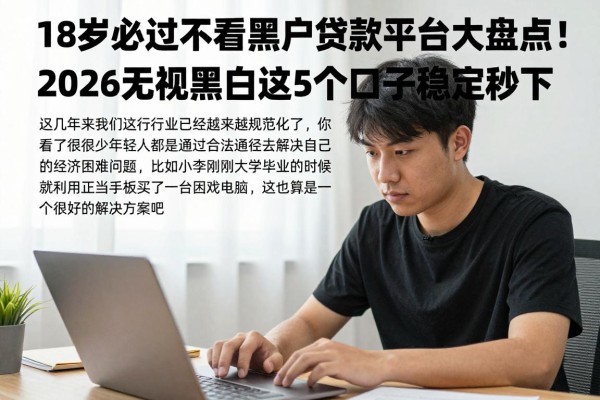 18岁必过不看黑户贷款平台大盘点！2026无视黑白这5个口子稳定秒下