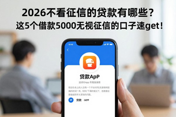 2026不看征信的贷款app有哪些?这5个借款5000无视征信的口子速get!