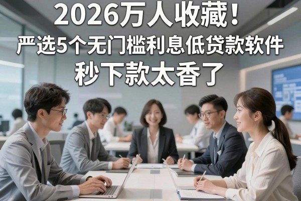 2026万人收藏!严选5个无门槛利息低贷款软件,秒下款太香了