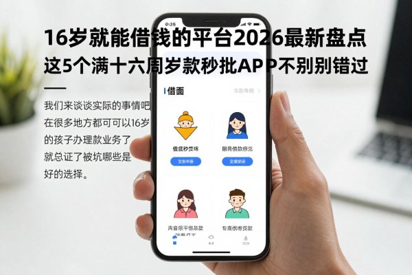 16岁就能借钱的平台2026最新盘点，这5个满十六周岁借款秒批的APP千万别错过