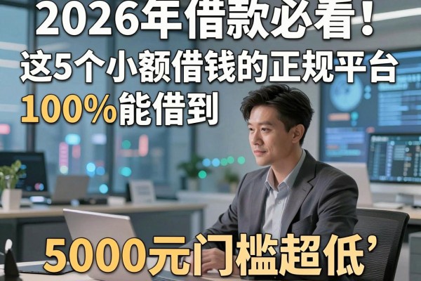 2026年借款必看!这5个小额借钱的正规平台100%能借到,5000元门槛超低