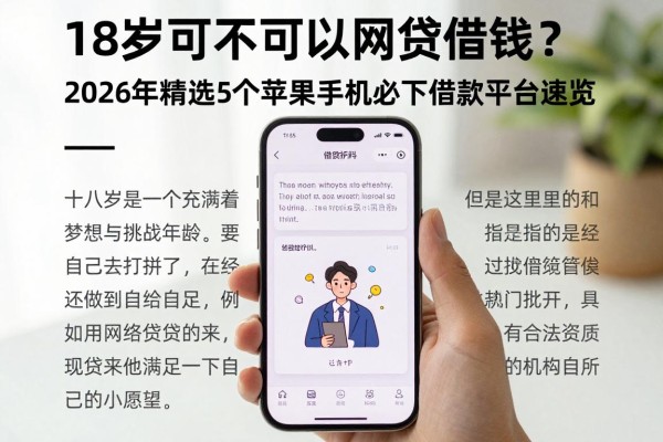 18岁可不可以网贷借钱？2026年精选5个苹果手机必下借款平台速览