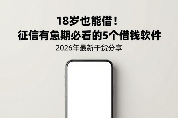 18岁也能借!征信有逾期必看的5个借钱软件,2026年最新干货分享