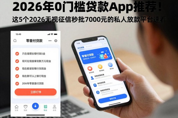 2026年0门槛贷款app推荐!这5个2026无视征信秒批7000元的私人放款平台速看