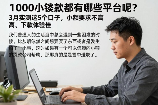 1000小额贷款都有哪些平台呢?3月实测这5个口子,小额要求不高、下款体验佳