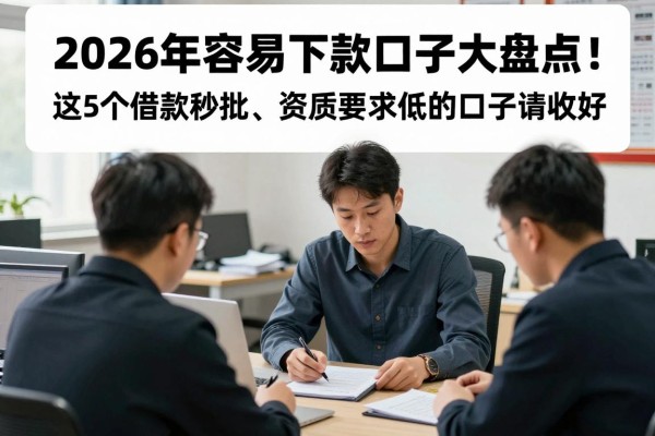 2026年容易下款口子大盘点!这5个借款秒批、资质要求低的口子请收好