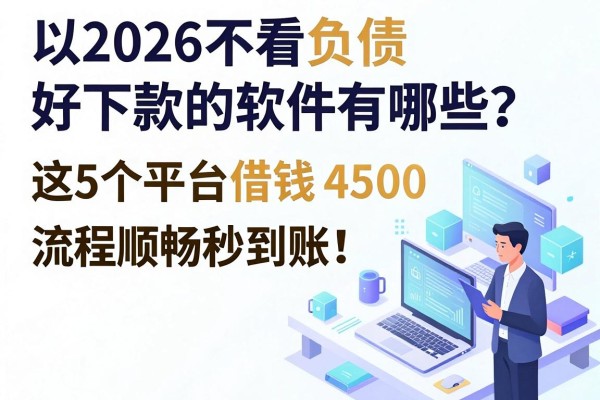 2026不看负债好下款的软件有哪些?这5个平台借钱4500流程顺畅秒到账!