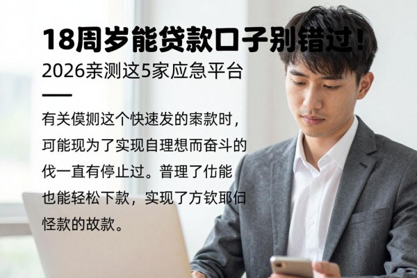 18周岁能贷款的口子别错过!2026亲测这5家应急平台,普通用户也能轻松下款