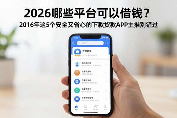2026哪些平台可以借钱？2026年这5个安全又省心的下款贷款APP主推别错过