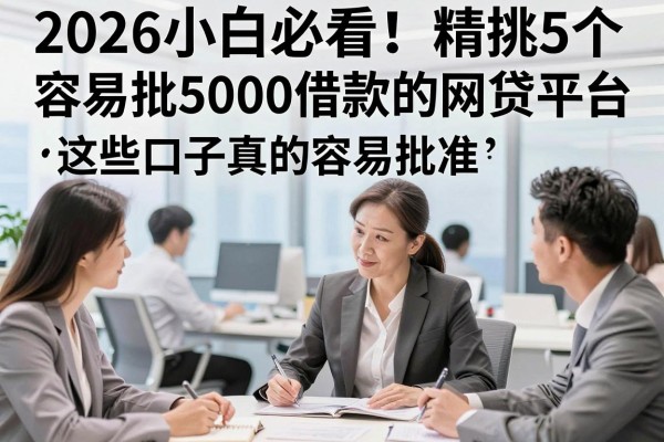 2026小白必看!精挑5个容易批5000借款的网贷平台,这些口子真的容易批准!