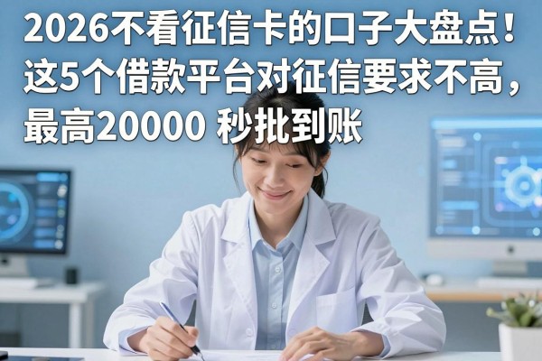 2026不看征信卡的口子大盘点!这5个借款平台对征信要求不高,最高20000秒批到账