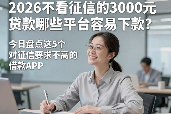2026不看征信的3000元贷款哪些平台容易下款?今日盘点这5个对征信要求不高的借款APP