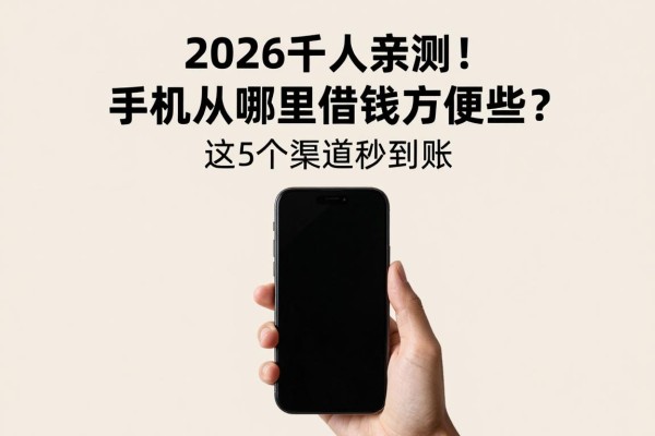 2026千人亲测!手机从哪里借钱方便些?这5个渠道秒到账