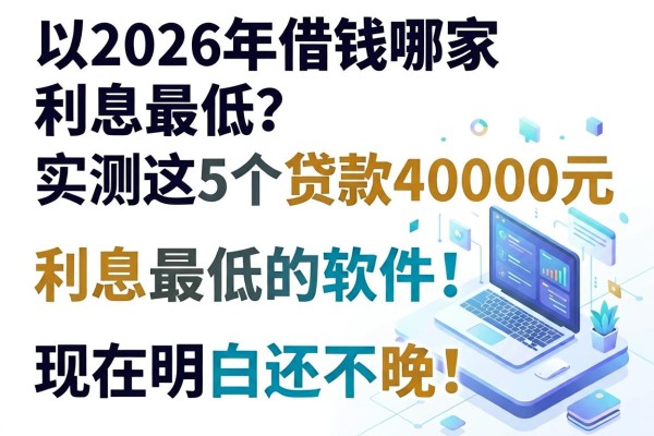 2026年借钱哪家利息最低?实测这5个贷款40000元利息最低的软件,现在明白还不晚!