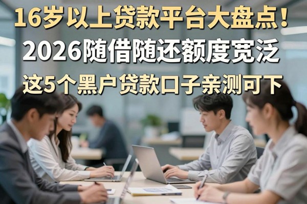 16岁以上贷款平台大盘点!2026随借随还额度宽泛,这5个黑户贷款口子亲测可下