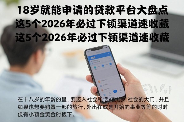 18岁就能申请的贷款平台大盘点！这5个2026年必过下款渠道速收藏