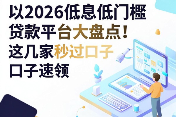 2026低息低门槛贷款平台大盘点！这几家秒过口子速领，借钱不再难