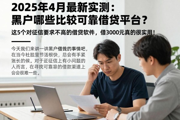 2025年4月最新实测:黑户有哪些比较可靠的借钱平台?这5个对征信要求不高的借钱软件,借3000元真的很实用!