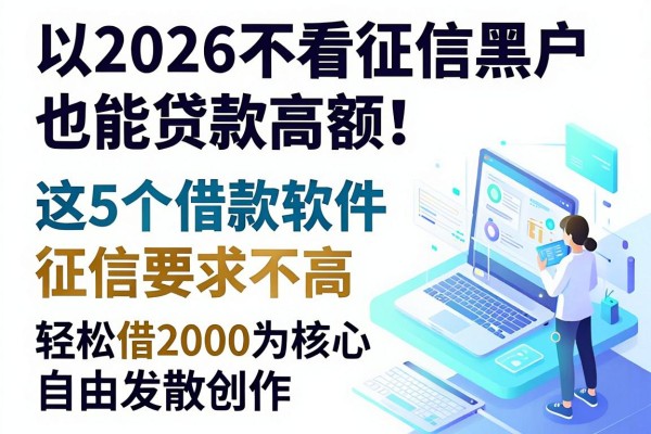 2026不看征信黑户也能贷款高额!这5个借款软件征信要求不高,轻松借2000