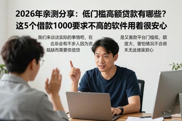 2026年亲测分享：低门槛高额贷款有哪些？这5个借款1000要求不高的软件用着很安心