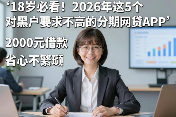18岁必看!2026年这5个对黑户要求不高的分期网贷APP,2000元借款流程省心不繁琐,易通过
