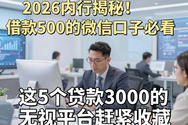 2026内行揭秘!借款500的微信口子必看,这5个贷款3000的无视平台赶紧收藏!