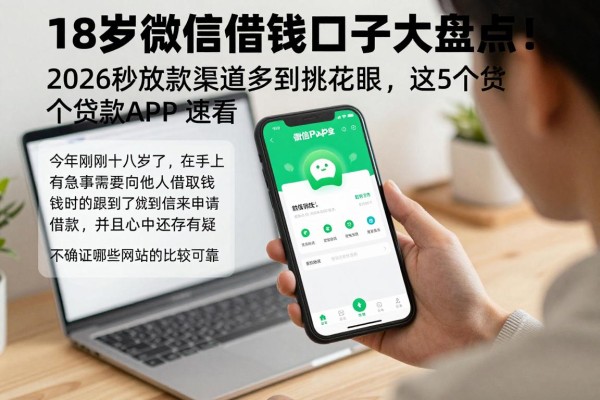 18岁微信借钱口子大盘点！2026秒放款渠道多到挑花眼，这5个贷款APP速看