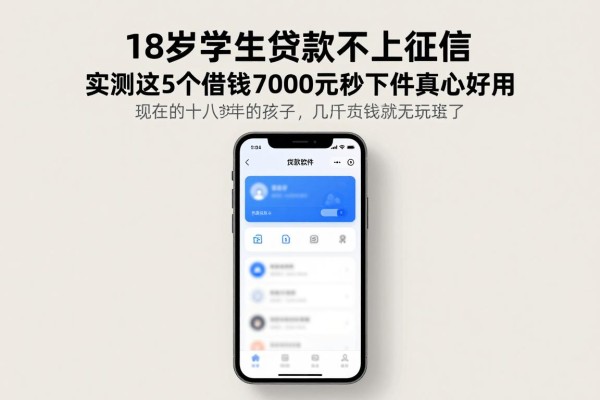18岁学生贷款不上征信,实测这5个借钱7000元秒下、对征信要求不高的软件真心好用