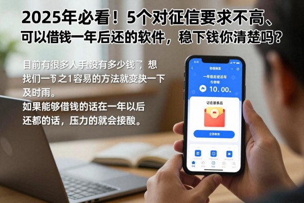 2025年必看!5个对征信要求不高、可以借钱一年后还的软件,稳下款你清楚吗?