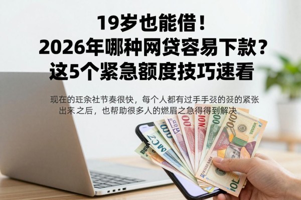 19岁也能借!2026年哪种网贷容易下款?这5个紧急额度技巧速看