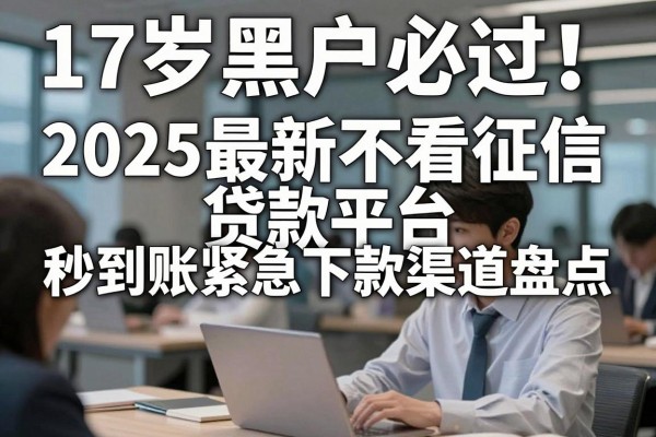 17岁黑户必过!2025最新不看征信贷款平台,秒到账紧急下款渠道盘点