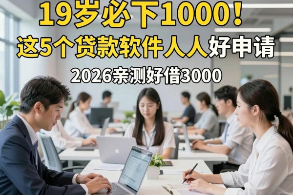 19岁必下1000!这5个贷款软件人人好申请,2026亲测好借3000