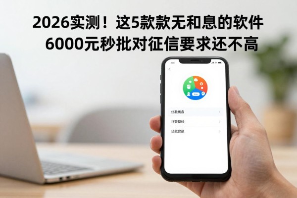 2026实测!这5款借款无利息的软件,6000元秒批对征信要求还不高