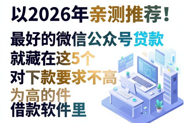 2026年亲测推荐！最好的微信公众号贷款就藏在这5个对下款要求不高的借款软件里