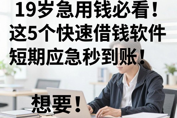 19岁急用钱必看!这5个快速借钱软件,短期应急秒到账