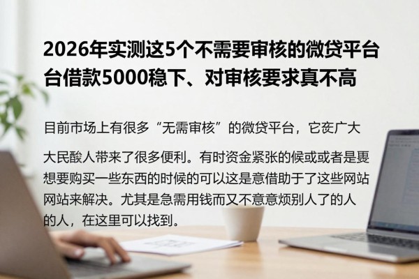 2026年实测这5个不需要审核的微贷平台，借款5000稳下、对审核要求真不高