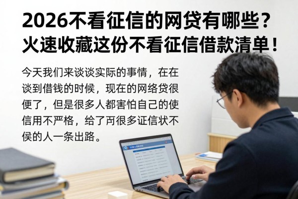 2026不看征信的网贷有哪些？火速收藏这份不看征信借款清单！