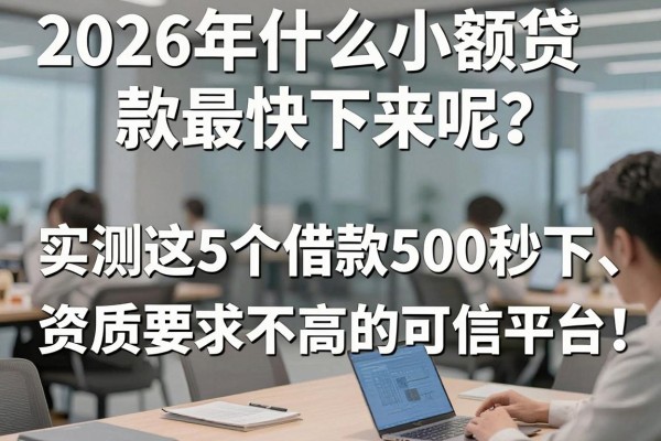 2026年什么小额贷款最快下来呢?实测这5个借款500秒下、资质要求不高的可信平台!