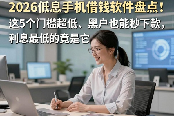 2026低息手机借钱软件盘点！这5个门槛超低、黑户也能秒下款，利息最低的竟是它？