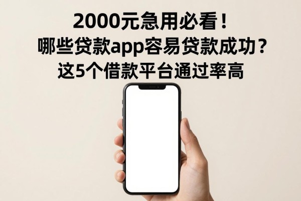 2000元急用必看！哪些贷款app容易贷款成功？这5个借款平台通过率高