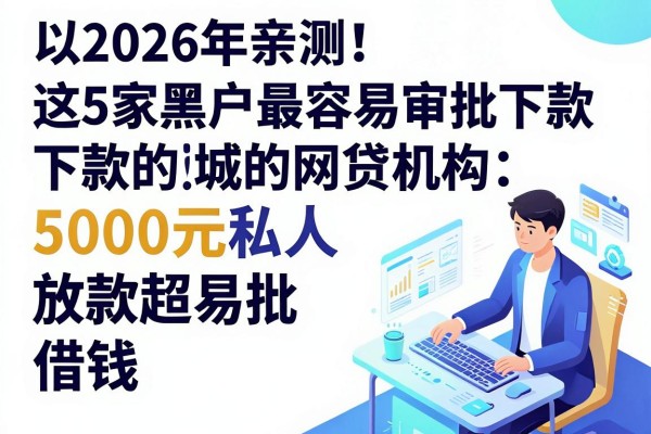 2026年亲测！这5家黑户最容易审批下款的网贷机构，5000元私人放款app借钱超易批