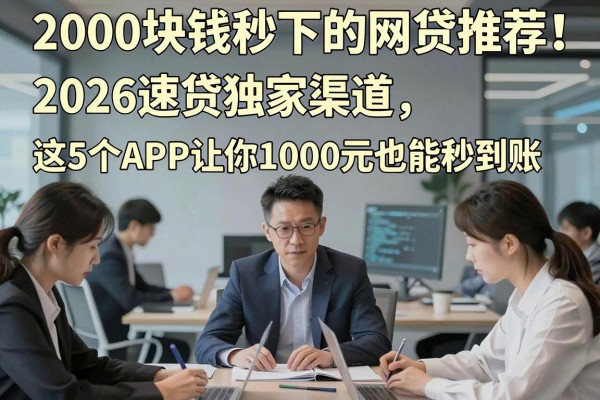 2000块钱秒下的网贷推荐!2026速贷独家渠道,这5个APP让你1000元也能秒到账