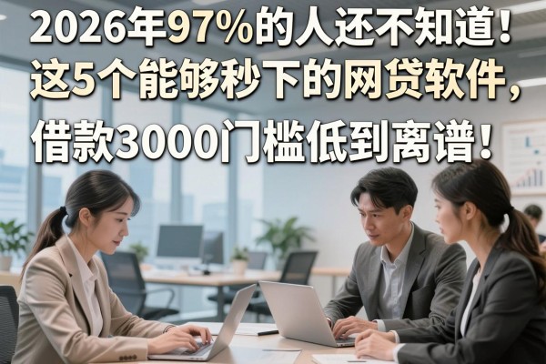 2026年97%的人还不知道!这5个能够秒下的网贷软件,借款3000门槛低到离谱